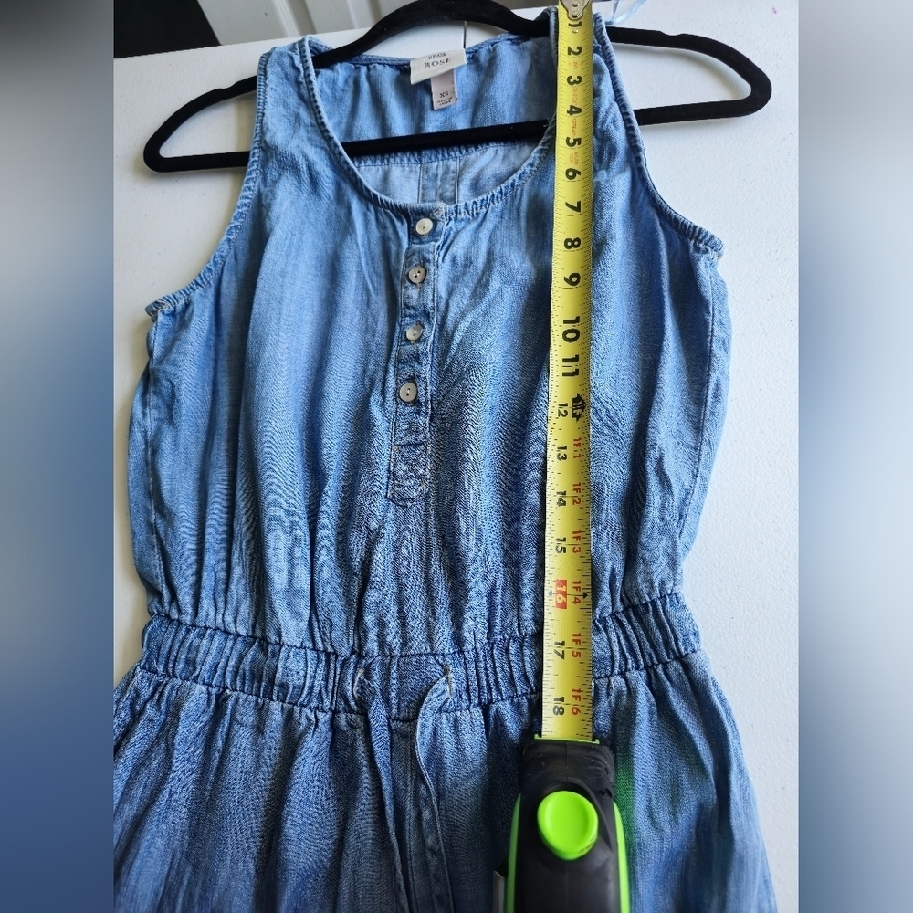 Knox Rose M Women's Jumpsuit Romper Blue Denim Tank Sleeveless Size Xs - Picture 9 of 12